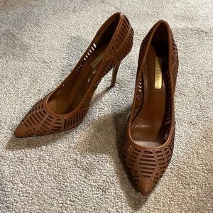 BCBGeberation brown soft leather heels - size 5.5